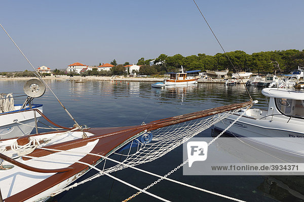 Kosljun harbor  Pag island  Dalmatia  Adriatic Sea  Croatia  Europe