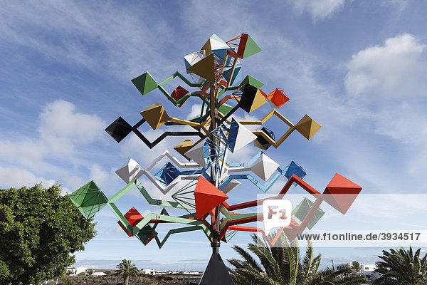 Wind sculpture in FundaciÛn CÈsar Manrique  Teguise  Lanzarote  Canary Islands  Spain  Europe