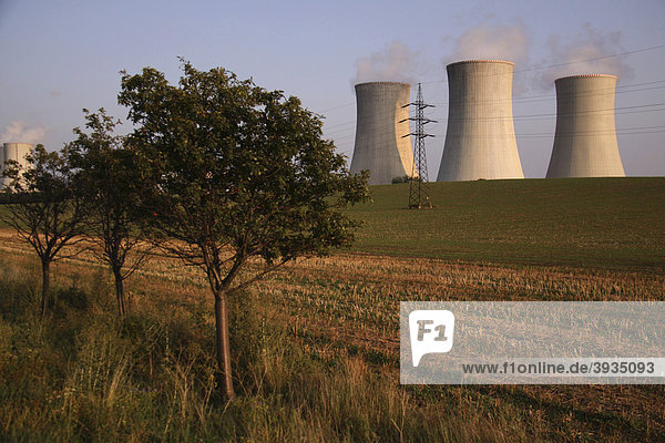 Dukovany Nuclear Power Station of the CEZ Group  South Moravia  Czech Republic  Europe