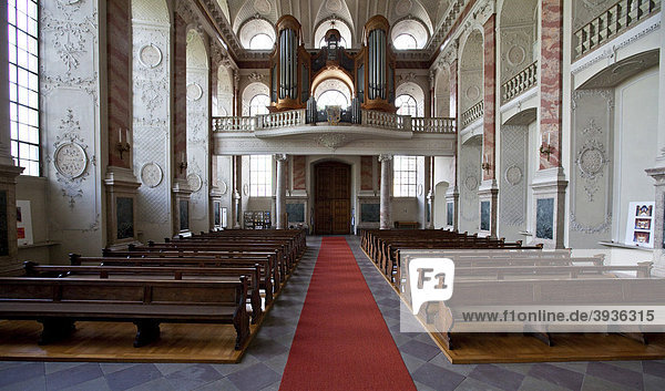 Schlosskirche  vormalige Hofkapelle im Mannheimer Schloss  einst Residenz der Kurfürsten von der Pfalz  Mannheim  Rheinland-Pfalz  Deutschland  Europa