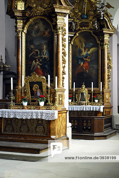 Altar  Kloster St. Michael auf dem Michaelsberg  UNESCO-Welterbe Bamberg  Oberfranken  Bayern  Deutschland  Europa