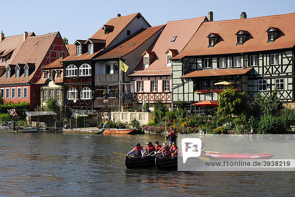 Klein Venedig am Regnitz Fluss  UNESCO-Welterbe Bamberg  Oberfranken  Bayern  Deutschland  Europa