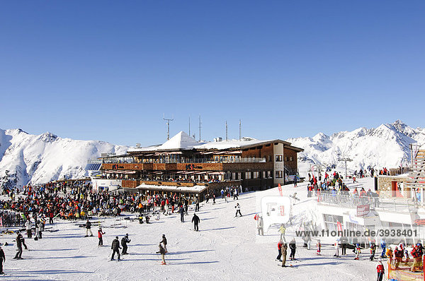 Silvretta-Mittelstation  Skigebiet Ischgl  Tirol  Österreich  Europa