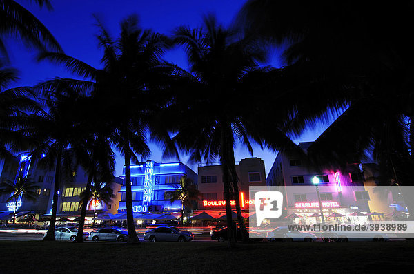 Miami South Beach  Art Deco District  Florida  USA