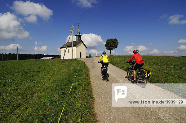 Cyclists near Montfaucon  Vaude  Switzerland  Europe