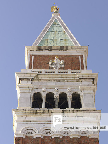 Peak of the Campanile di San Marco  Venice  Italy  Europe