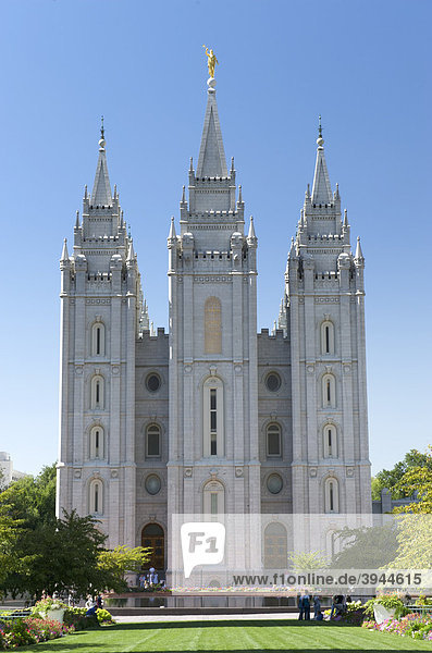Der Salt-Lake-Tempel der Kirche Jesu Christi der Heiligen der Letzten Tage  Salt Lake City  Utah  USA