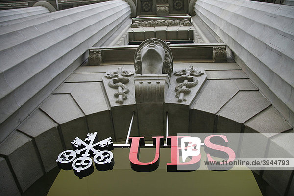 UBS Filiale an der Bahnhofstraße in Zürich  Schweiz  Europa