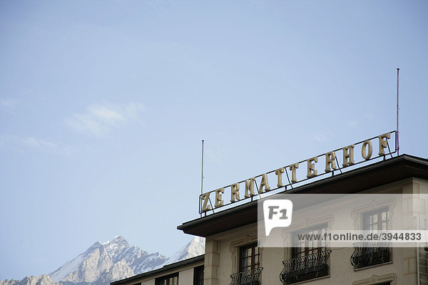 Zermatterhof Hotel in Zermatt  Switzerland  Europe