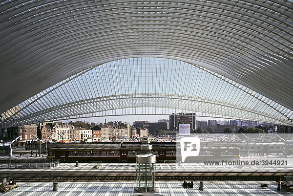 Gare de LiËge-Guillemins von Architekt Santiago Calatrava in Lüttich  LiËge  Belgien  Europa
