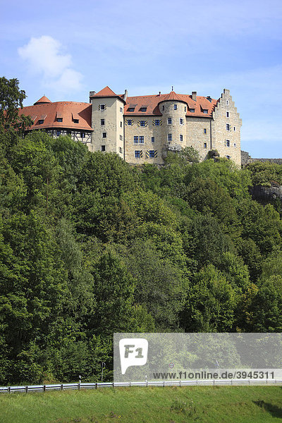 Burg Rabenstein bei Ahorntal in der Fränkischen Schweiz, Landkreis Bayreuth, Oberfranken, Deutschland, Europa