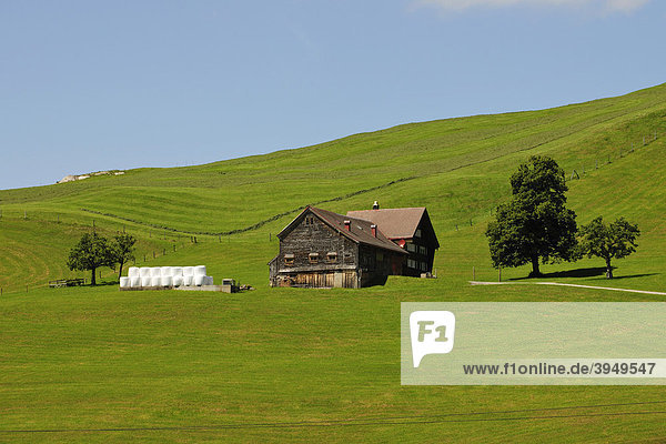Bauernhaus im Kanton Appenzell  Schweiz  Europa