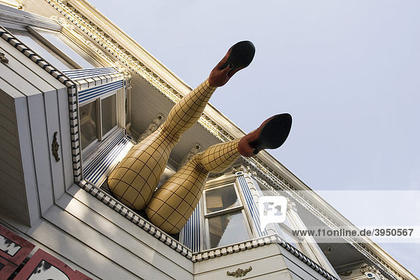 Riesige Beine  Haight Street  San Francisco  Kalifornien  Vereinigte Staaten von Amerika  USA