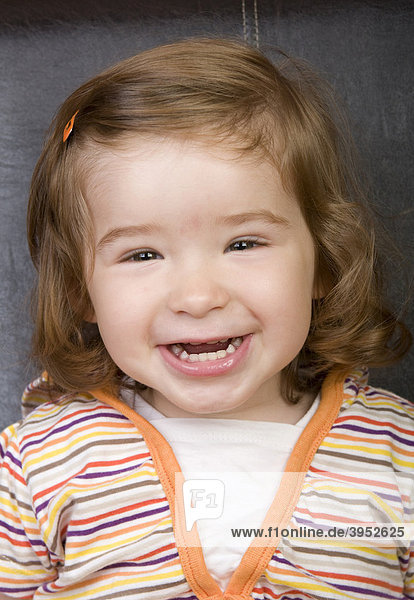 Girl  2 years  portrait  laughing