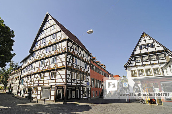 Haus zur Rose  Freiligrath Haus  Dichter  Fachwerkhäuser  historische Altstadt  Soest  Nordrhein-Westfalen  Deutschland  Europa