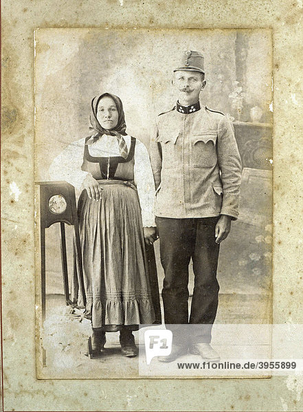 Ehepaar  Siebenbürgen  Rumänien  historische Aufnahme  1900