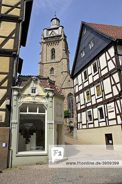 Gotische Kirche  Altstadt  Bad Wildungen  Hessen  Deutschland  Europa