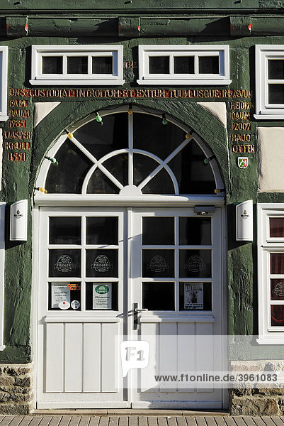 Fachwerkhaus Weserrenaissance Altstadt Höxter Nordrhein-Westfalen Deutschland Europe