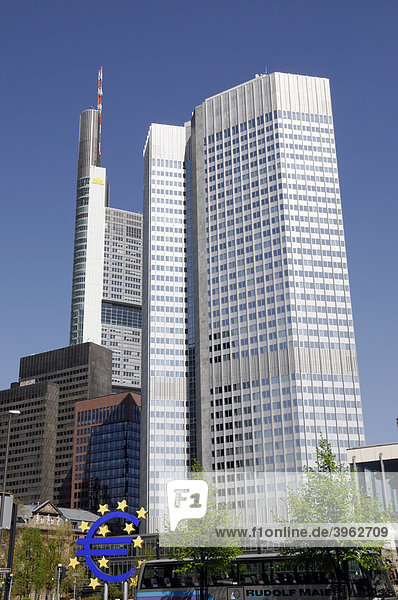 Europäische Zentralbank  Bankenviertel  Frankfurt am Main  Hessen  Deutschland  Europa