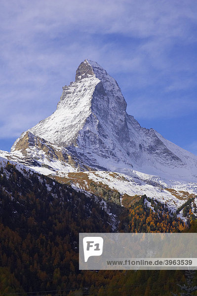Das Matterhorn  Schweizer Alpen  Schweiz  Europa