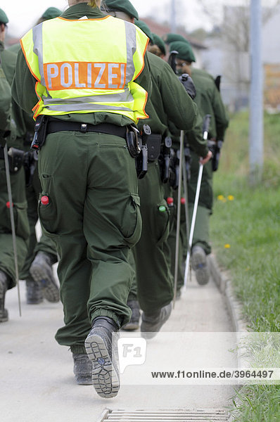 Suchaktion der Polizei nach einem Vierfach-Familienmord bei Eislingen  Baden-Württemberg  Deutschland  Europa