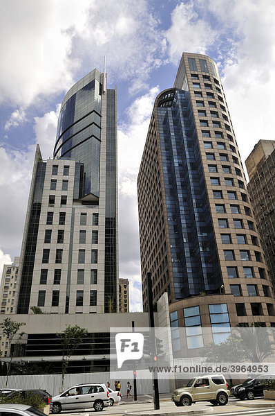 Moderne Hochhäuser an der Avenida Paulista  Sao Paulo  Brasilien  Südamerika