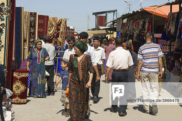 Tolkucha bazaar  carpet market  Ashgabat  Turkmenistan