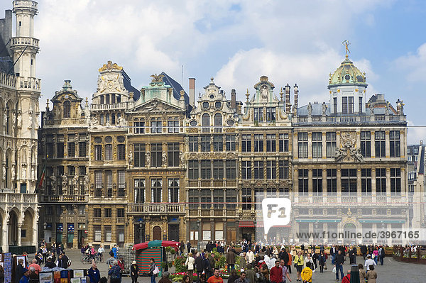 Häuser der Gilden  Grand Place  Unesco Weltkulturerbe  Brüssel  Brabant  Belgien  Europa