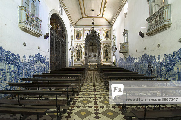 Convento e Igreja de Santo AntÛnio  Kloster und Kirche von Santo AntÛnio  Innenansicht und Azulejos  bemalte Kacheln  Recife  Pernambuco Staat  Brasilien  Südamerika