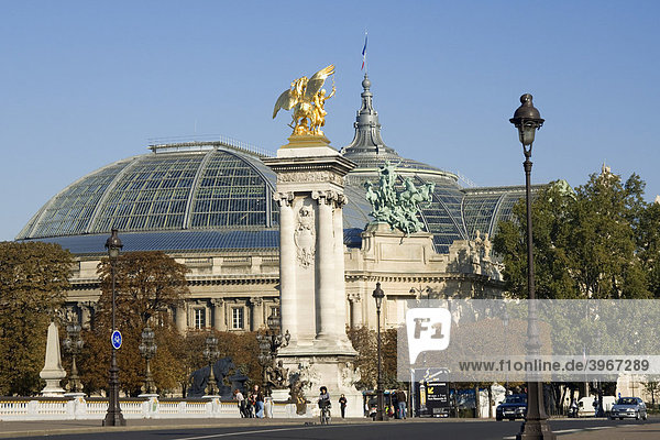 Pont Alexandre III  Alexander III Brücke und der Grand Palais  Paris  France  Frankreich  Europa