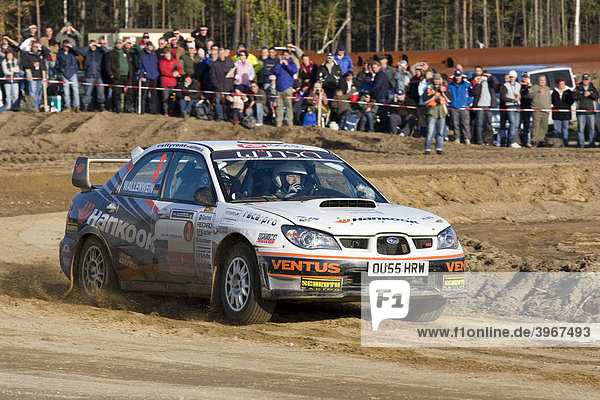 Subaru Impreza WRX Sti  Zuschauermenge  Lausitz-Rallye  Motorsport  Sachsen  Deutschland  Europa