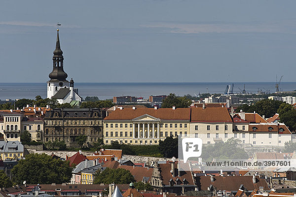 Cityscape with Toompa and cathedral  Tallinn  Estonia  Baltic States