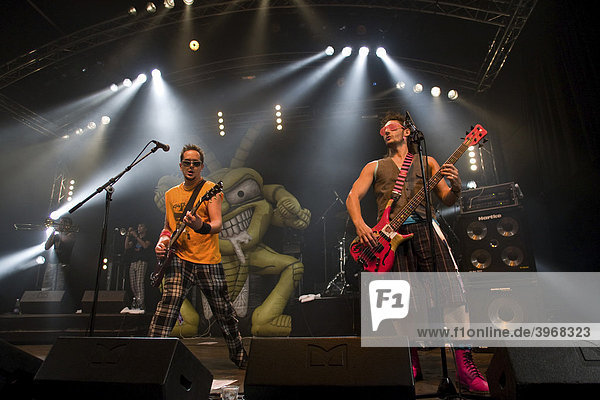 The Locos Spanish ska-punk band live at the Heitere Open Air in Zofingen Switzerland