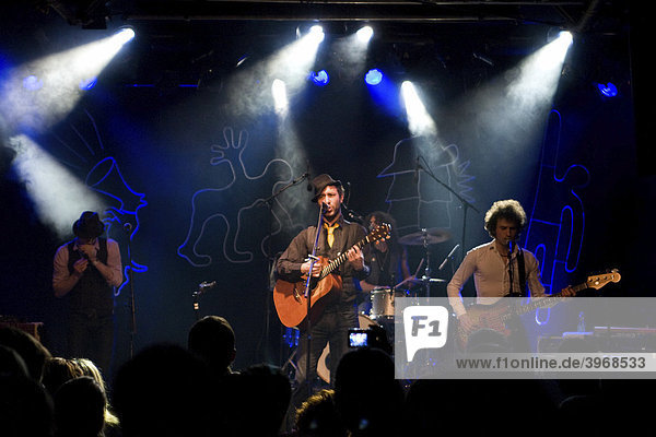 Charlie Winston British singer and songwriter performing live with band at the Schueuer concert hall Lucerne Switzerland