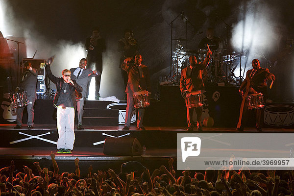 The German reggae and hip hop singer Peter Fox live at the Heitere Open Air festival in Zofingen Aargau Switzerland