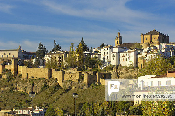 Blick auf Ronda  Provinz Malaga  Andalusien  Spanien  Europa