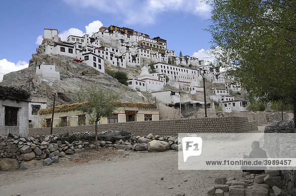 Thikse Monastery  general view  Ladakh  Jammu and Kashmir  North India  Himalayas  Asia
