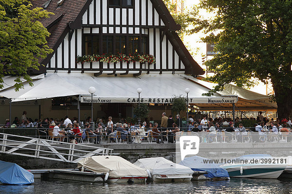 Wirtshaus am See restaurant  marina Bregenz  Lake Constance  Vorarlberg  Austria  Europe