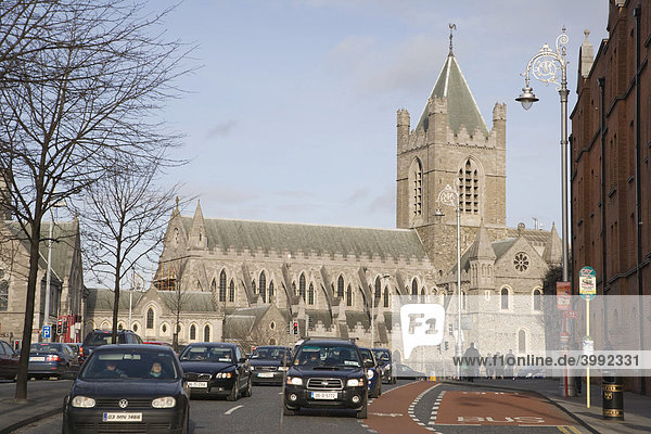 Christ Church Kathedrale von der Nicholas Street aus gesehen  Dublin  Irland
