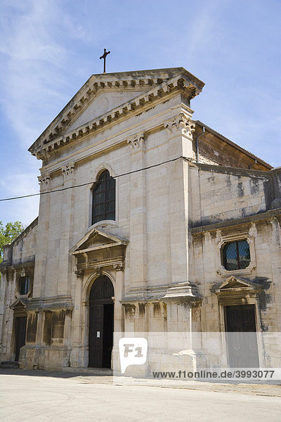 Renaissance-Fassade der Katedrala  Kathedrale der Himmelfahrt der Jungfrau Maria  Pula  Istrien  Kroatien  Europa