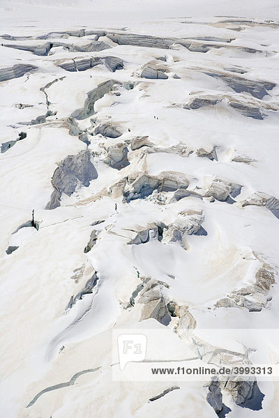 Gletscherspalte des Glacier du GÈant Gletschers  Mont-Blanc-Gruppe  Alpen  Europa