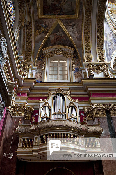 Das prachtvolle Innere der Kathedrale von Mdina  St Pauls Square  Mdina  Malta  Europa