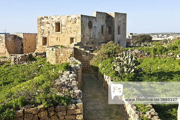 Die Bastion St Martins in der Zitadelle auf Victoria  Rabat  Gozo  Malta  Europa