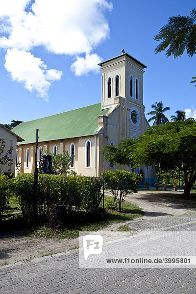 Church of La Digue  La Digue Island  Seychelles  Indian Ocean  Africa