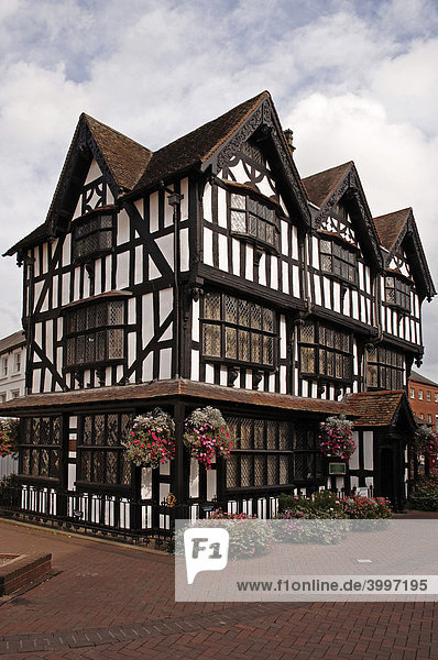 Altes Fachwerkhaus im Tudorstil  Hereford  England  Europa