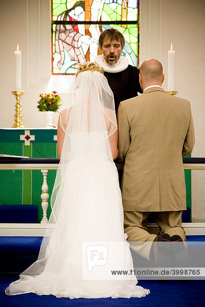 Wedding ceremony in a church