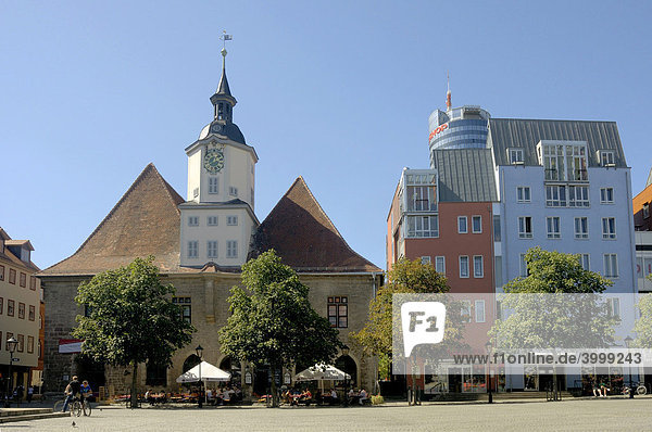 Marktplatz mit Rathaus  Jena  Freistaat Thüringen  Deutschland  Europa