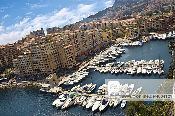 Fontvieille  Luxusbucht in Monte Carlo  Fürstentum Monaco  Europa