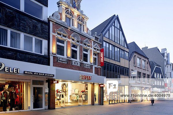 Shops in a city Recklinghausen Ruhr area North Rhine-Westphalia Germany Europe