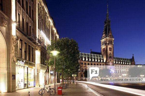 Moenckebergstrasse  street leading to Hamburg Town Hall  Hamburg  Germany  Europe
